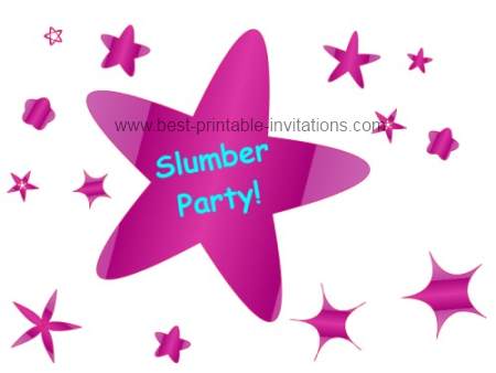 Free Printable Slumber Party Invitations