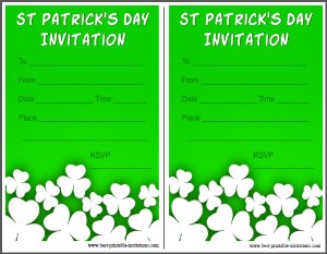 Saint Patricks Day Party Invitation