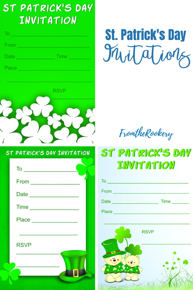 Printable St Patricks Day Invitations - Free Party Invites