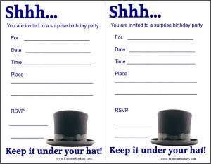 Free Printable Surprise Birthday Party Invitations