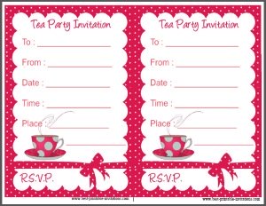 Polka Dot Tea Party Invitation