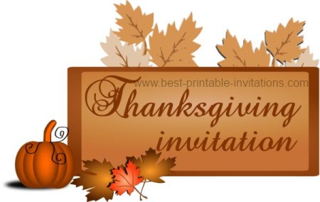 Thanksgiving Invitation - Free Printable