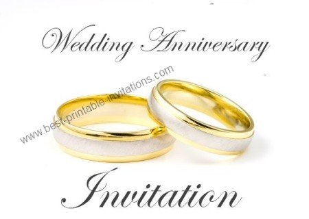 Wedding Anniversary Invitation - Free Printable Card